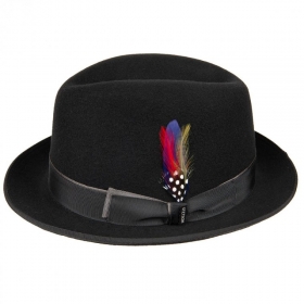 STETSON Cappello da giocatore in Woolfelt con piuma