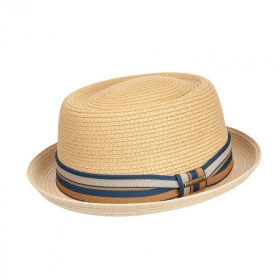 STETSON Cappello di paglia Pork Pie con protezione UV