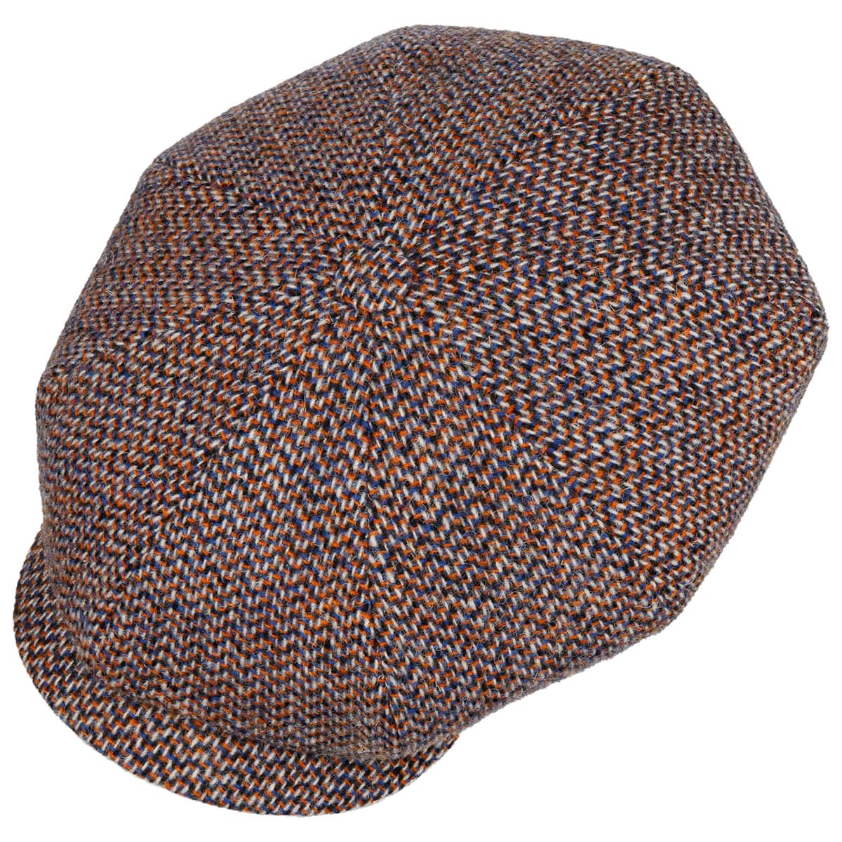 Stetson Deerstalker In Harris Tweed - Cappello Invernale Unisex In Lana, Fatto A Mano In Germania