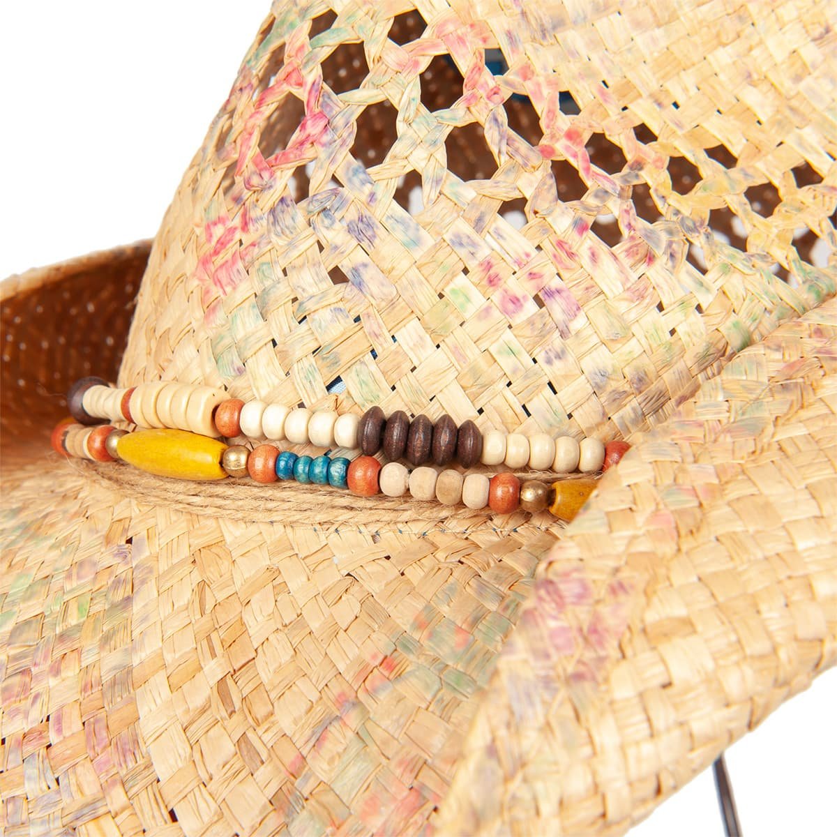 Stetson Cappello di Paglia Meyersville Western Donna/Uomo - Rafia da Sole con Fascia in Pelle Estate Primavera/Estate - S (54-55 cm) Natura