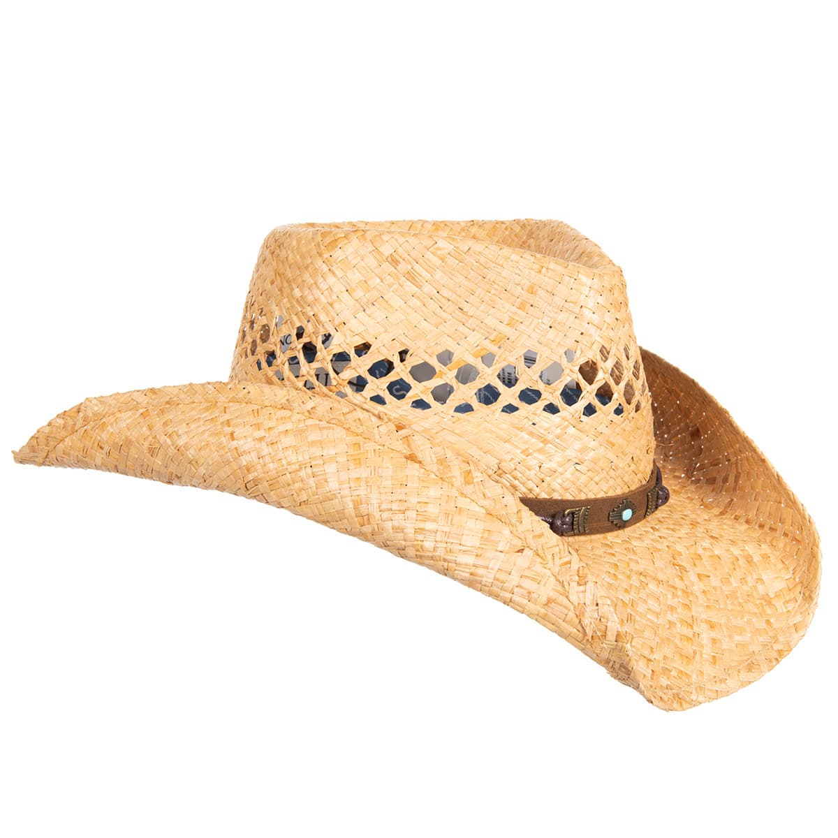 Stetson Monterrey Bay - Cappello Western In Paglia Di Mais, Con Fascia In Pelle, Unisex, Made In USA, Estate - 2