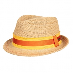 Elegante cappello trilby in rafia Stetson
