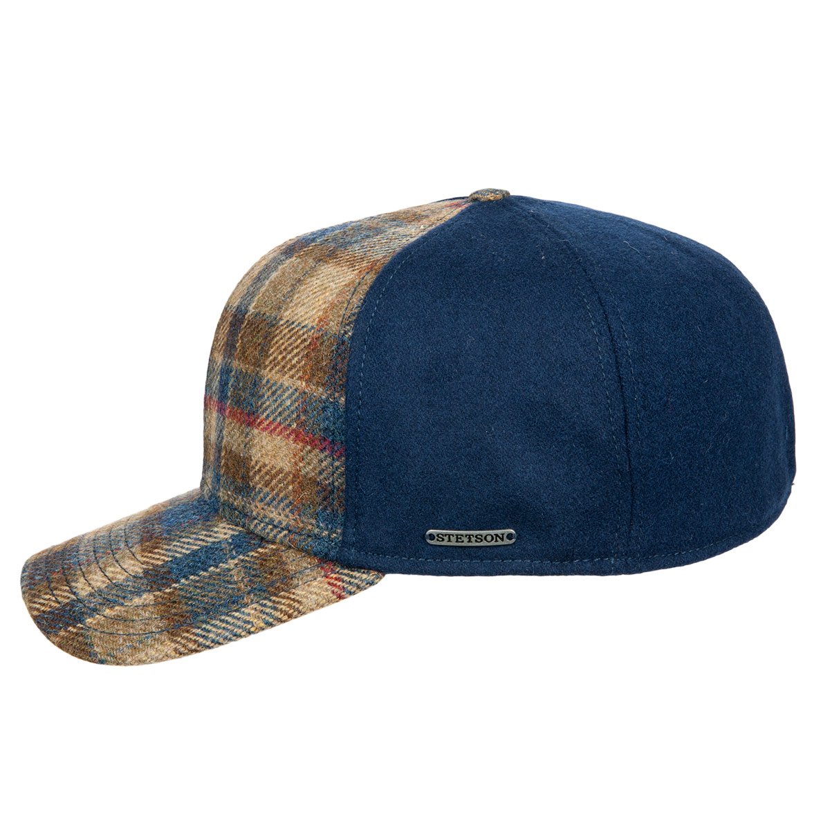 STETSON Trucker Cap berretto visiera virgin wool check