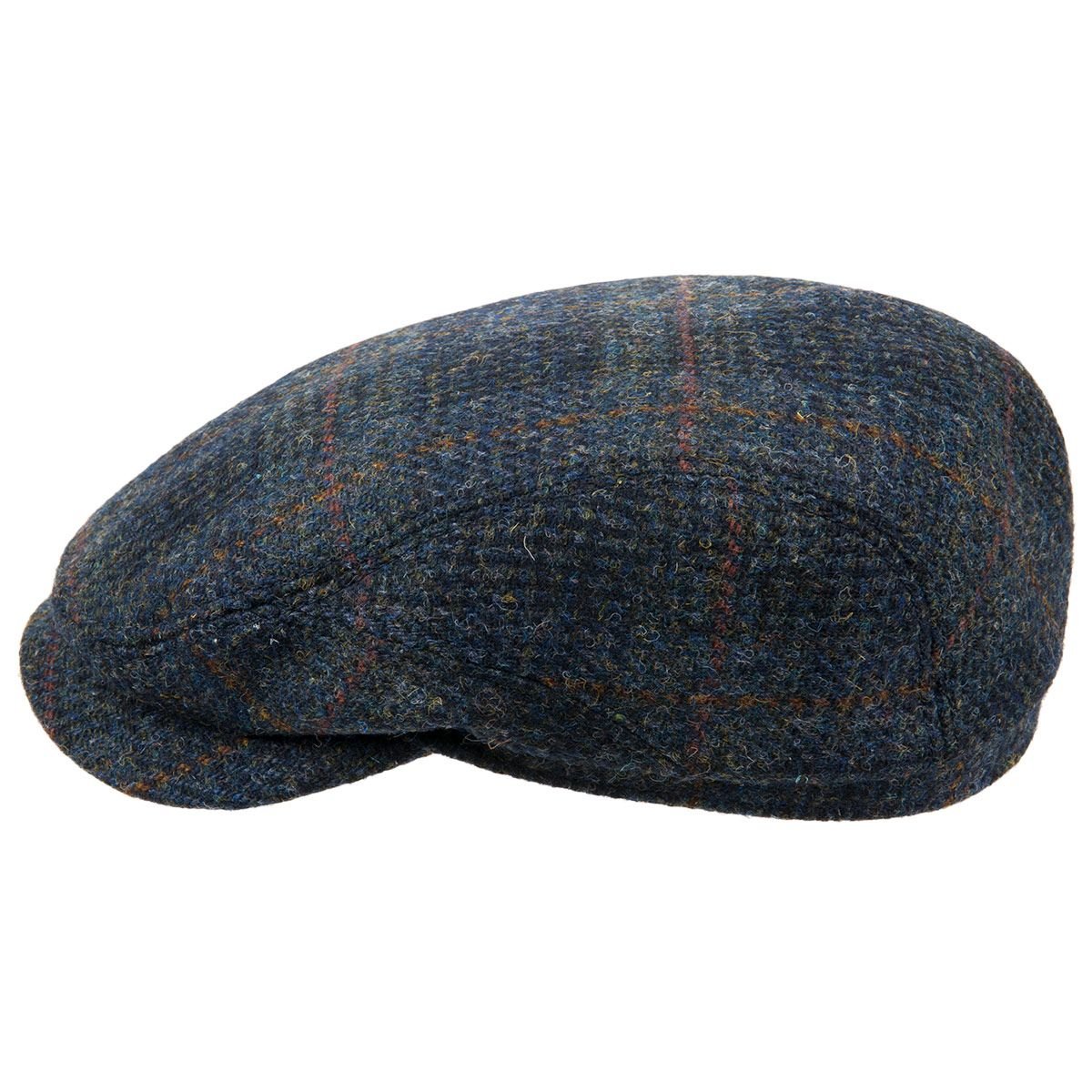 STETSON coppola uomo Driver Cap Harris Tweed Virgin wool check