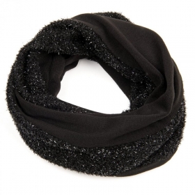 Elegante sciarpa ad anello con lucentezza in lurex