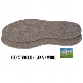 Solette in feltro di lana al 100% - grigio