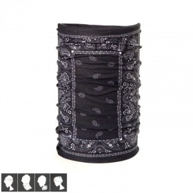 Sciarpa a tubo bandana paisley nero