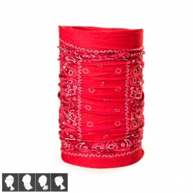 Sciarpa a tubo bandana paisley rosso