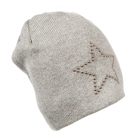 berretto beanie Premium Class con lurex firmato MAXIMO