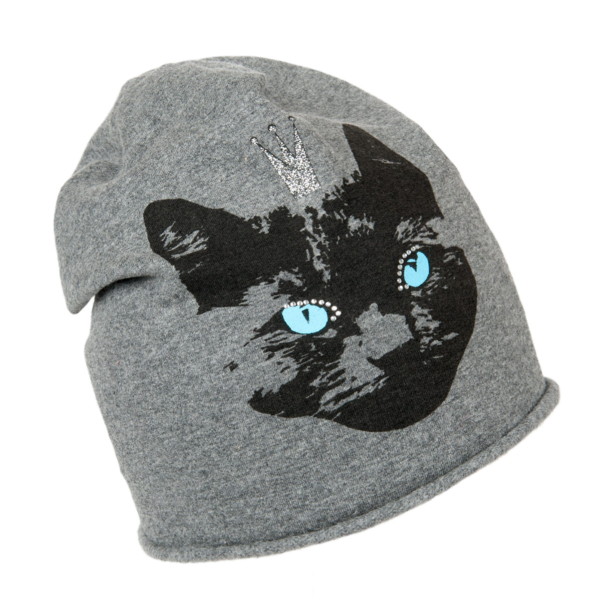 berretto beanie molto caldo con stampa gatto