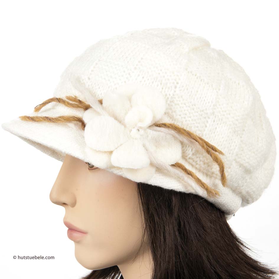 Berretto Ottagonale Invernale Donna – Basco Morbido Taglia Unica 56-58cm – Cappello Primavera/Autunno