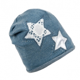 Berretto in denim per bambini con stelle