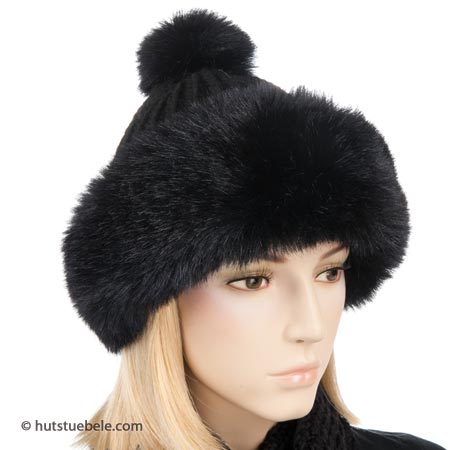 berretto di lana con eco-pelliccia --\u003e cappelleria Hutstuebele - cappelli e  berretti per uomo donna bambino