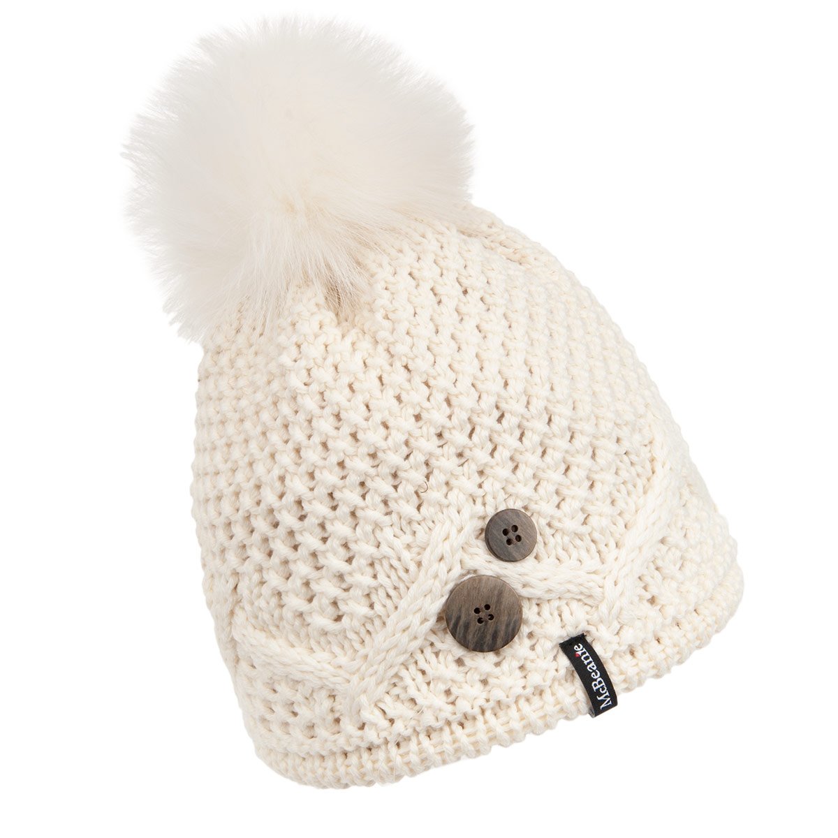 berretto donna Zenturia con pompon volpe firmato McBeanie --\u003e cappelleria  Hutstuebele - cappelli e berretti per uomo don