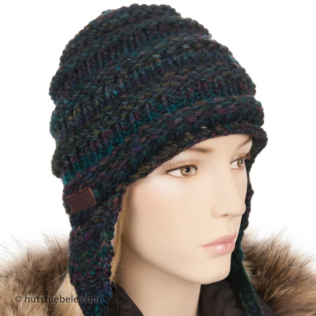 Berretto Invernale Donna Lavorato A Maglia Con Paraorecchie E Pompon - Caldo Cappello Uncinetto Per Attività Outdoor - 3