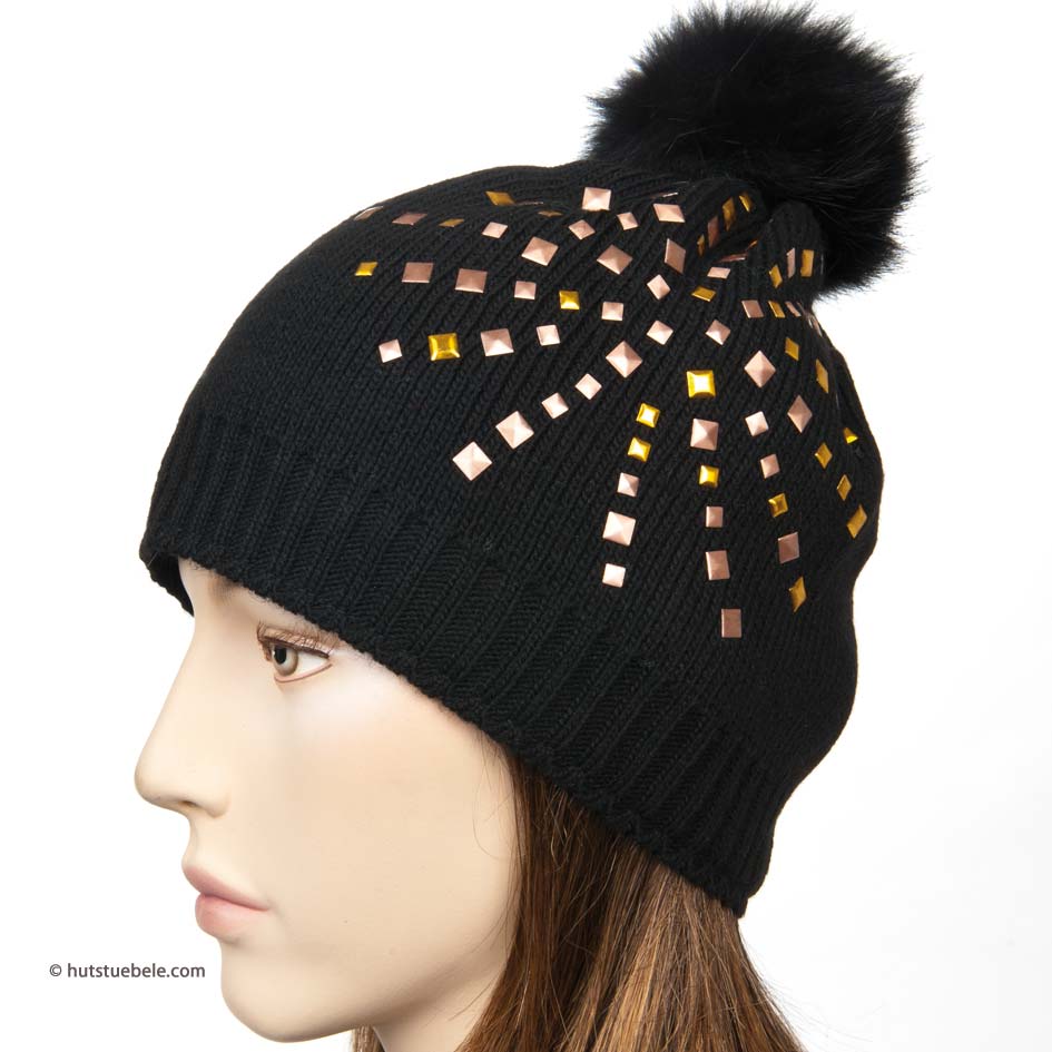 Berretto Con Pompon Fodera Peluria Berretto Invernale Donna Con Pompon E Fodera In Pelliccia - Taglia Unica, Vari Colori Berretto A Maglia Donna - Foto 2