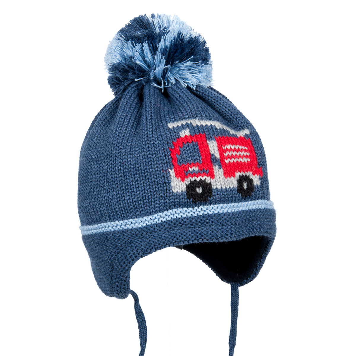 berretto per bambini foderato con orecchie e da legare firmato MAXIMO