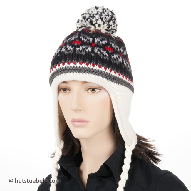 Elegante copricapo lavorato a maglia in stile peruviano