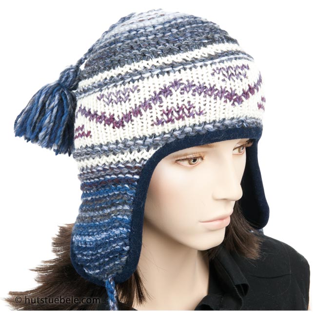 Copricapo con fodera in fleece ed in stile peruviano