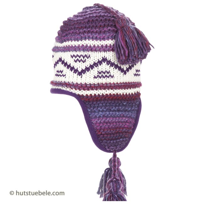 Copricapo con fodera in fleece ed in stile peruviano