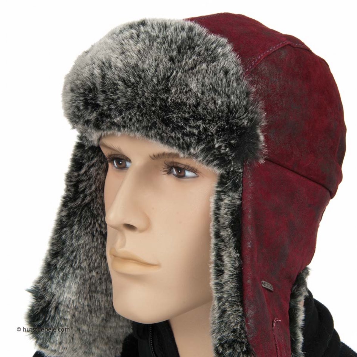 Cappello da aviatore vintage in pelle marrone e beige – The House of