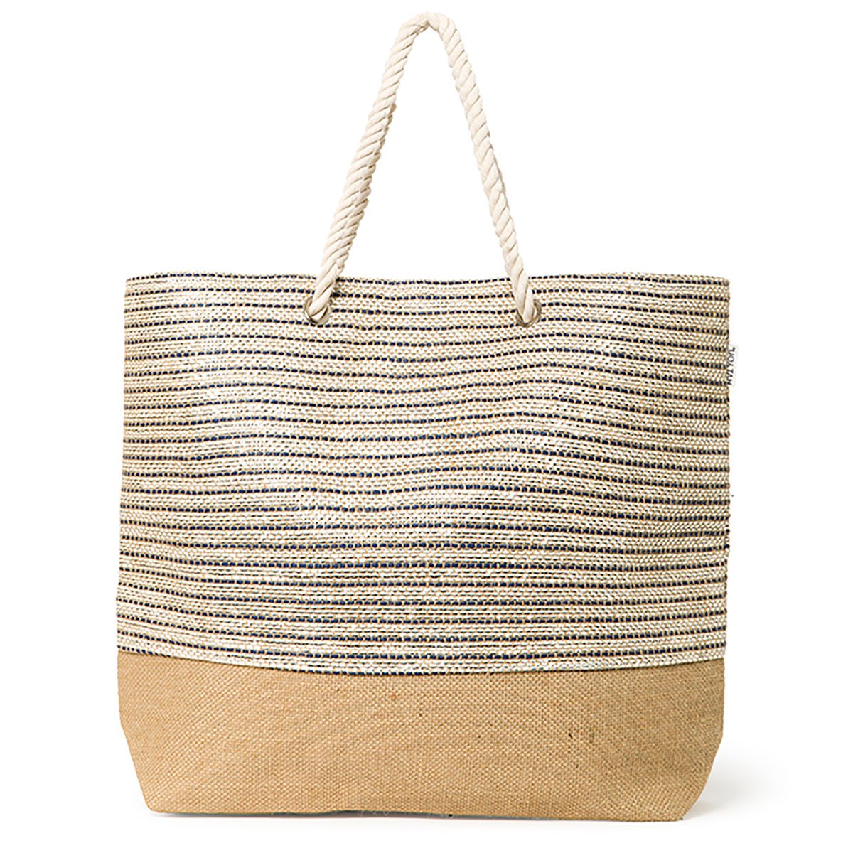 borsa da spiaggia con strisce di lurex --\u003e cappelleria Hutstuebele -  cappelli e berretti per uomo donna bambino