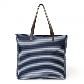 Acquistare la borsa jeans a righe da donna