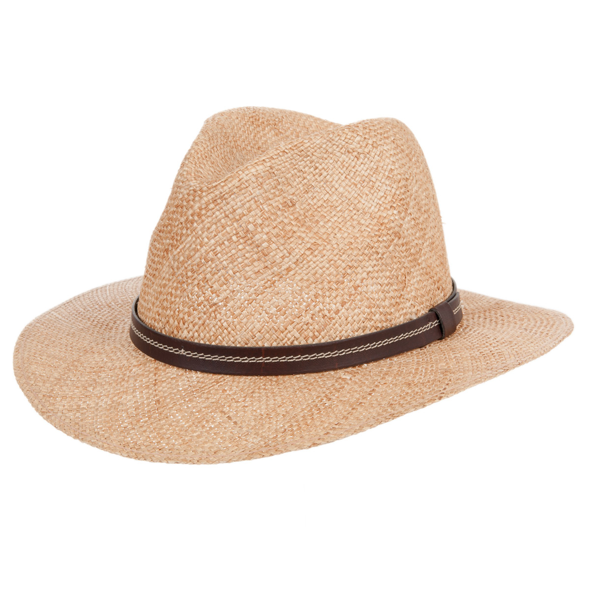 CAPPELLO PAGLIA TIPO PANAMA NERO Tesa Larga MADE IN ITALY