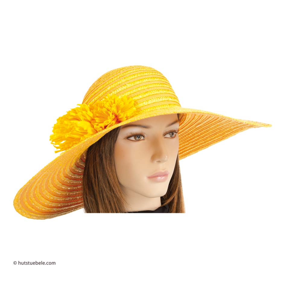Cappello Da Sole In Paglia Di Carta Con Fiori, Tesa Larga, UPF 50, Pieghevole Per Viaggio