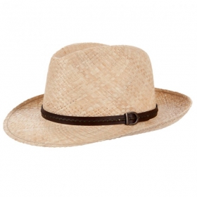 Cappello Da Sole Paglia Top Headwear – Tesa Larga Modello Ultra 5 Con Toppa Gallo – Taglia Unica