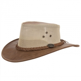 Cappello in pelle con tesa larga Scippis