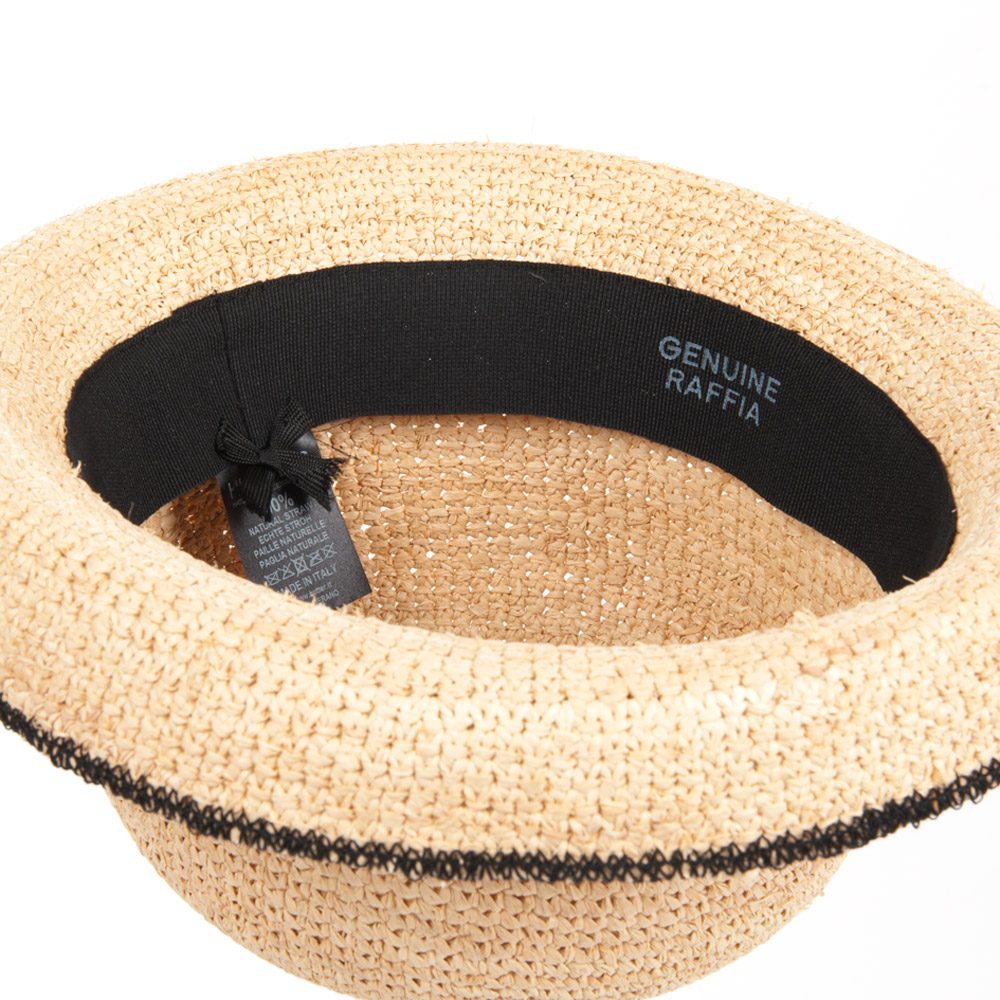 Cappello In Paglia Da Cowboy MG Outback – Rafia Naturale Tinta Tè – Con Sottogola In Pelle