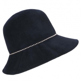 cappello da donna in 100% feltro velour 