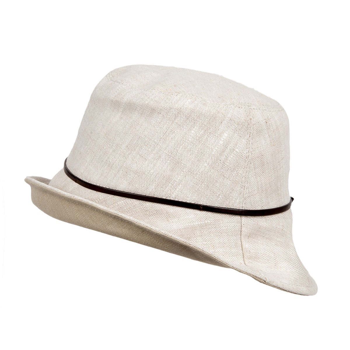 Berretto Piatto Bianco In Lino E Cotone Per Uomo - Stile Peaky Blinders, Bowling, Estivo