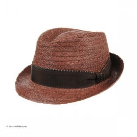 Elegante cappello trilby in rafia Hutter