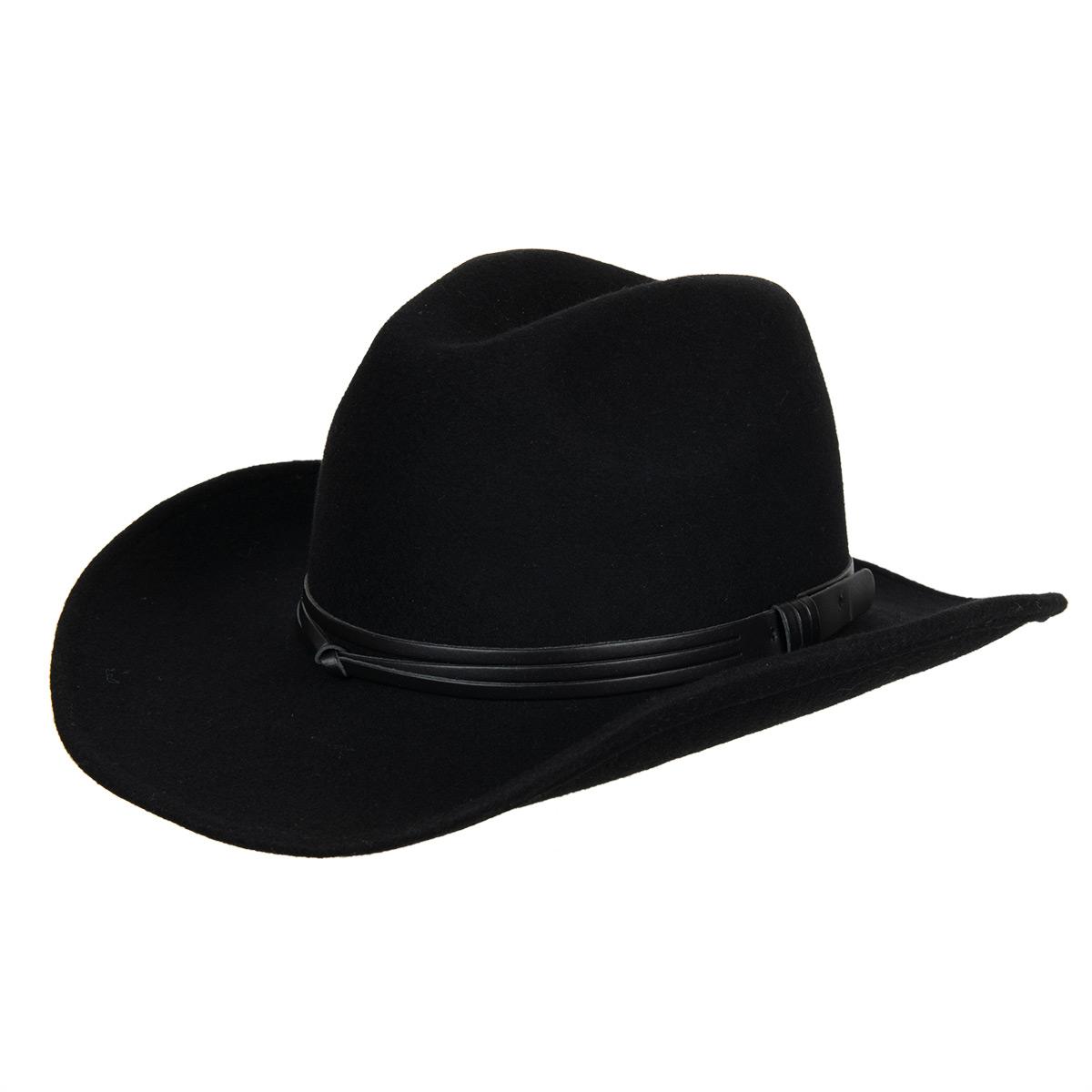 Elegante copricapo stile western con ampia falda