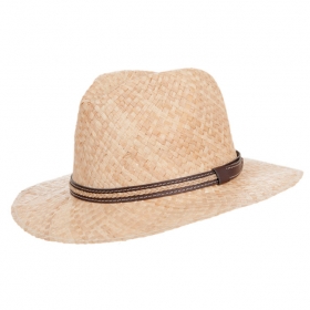 HUTTER   cappello estivo di paglia naturale e con falda