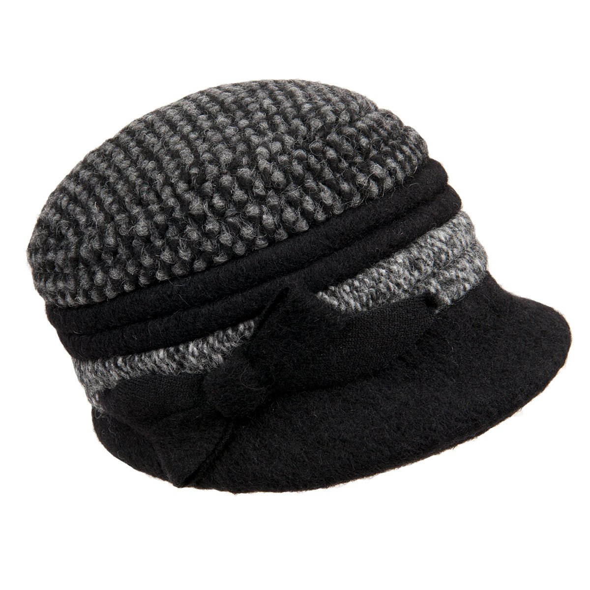 cappello lana cotta con fiocco laterale e visiera piccola --\u003e cappelleria  Hutstuebele - cappelli e berretti per uomo don