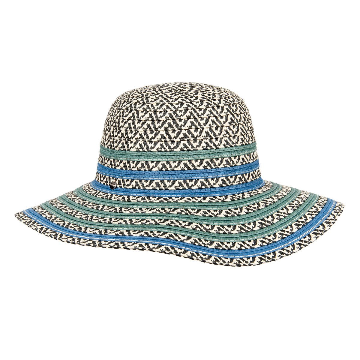 cappello a tesa larga da donna, in carta tessile