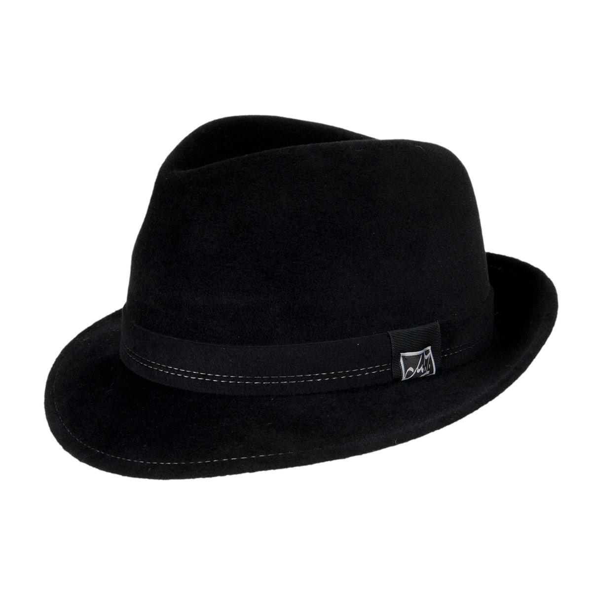 Cappello Trilby In Feltro Di Lana - Fatto In Italia, Colore Nero, Taglia 58 Cm, Cupola 10.5 Cm, Tesa 4.5 Cm, Modello Classico - 2