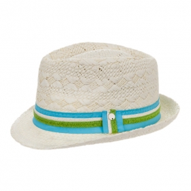 Trilby leggero in carta paglia da donna
