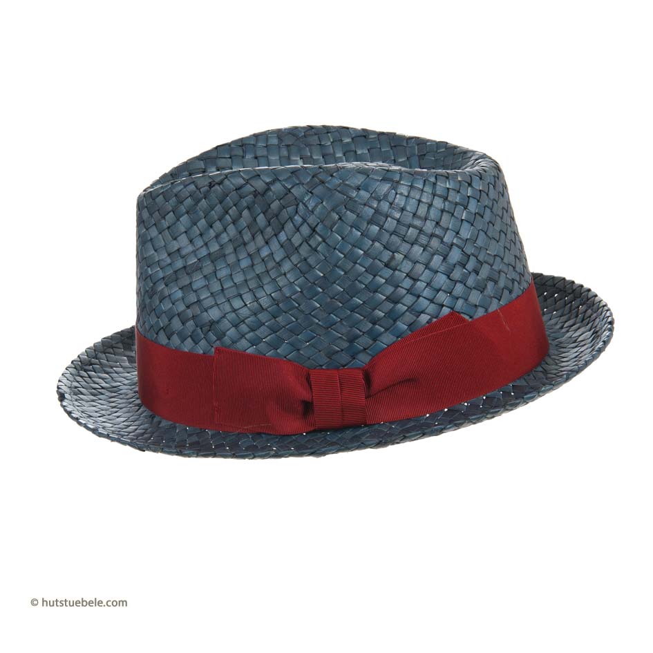 Cappello Trilby In Denim LIERYS - 100% Cotone, Made In Italy - Taglie M, L, XL - Per Uomo E Donna, Con Fodera Interna E Nastro Coordinato