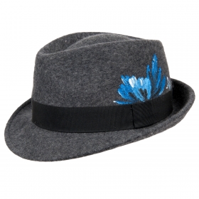 ALFONSO D�ESTE cappello trilby pitturato a mano 