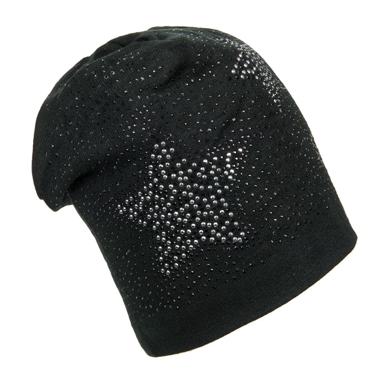 cuffia beanie donna con motivo strass --\u003e cappelleria Hutstuebele -  cappelli e berretti per uomo donna bambino