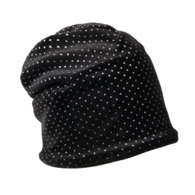 Elegante cappello a berretto con pois glitterati