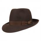 BORSALINO | Cappello Fedora Alessandria feltro lapin marrone scuro