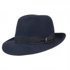 BORSALINO | Cappello Fedora Alessandria feltro lapin blu scuro