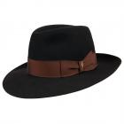 Cappello classico BORSALINO a tesa larga nero-1