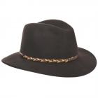 Cappello sportivo in feltro di lana con cinturino intrecciato - Bestseller marrone scuro
