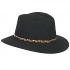 Cappello sportivo in feltro di lana con cinturino intrecciato - Bestseller nero